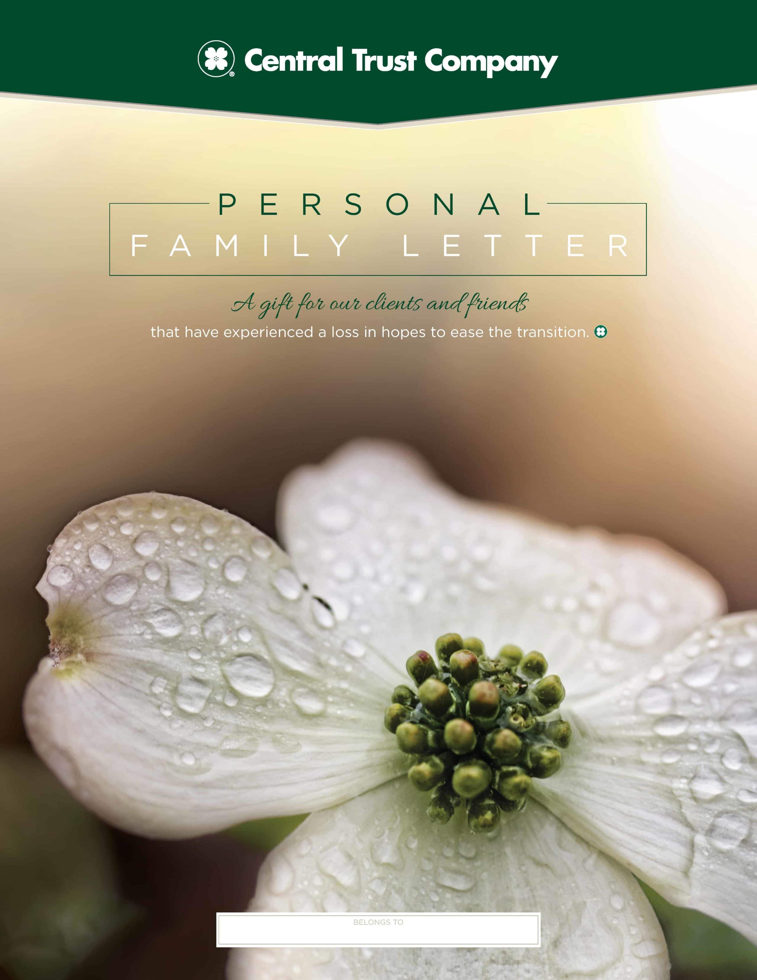 Personal Family Letter Cover